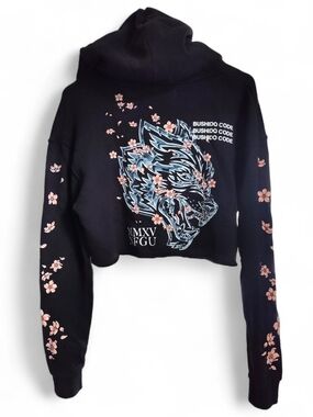 Darc Sport Through The Cherry Blossom Cropped Hoodie Women's Size Small